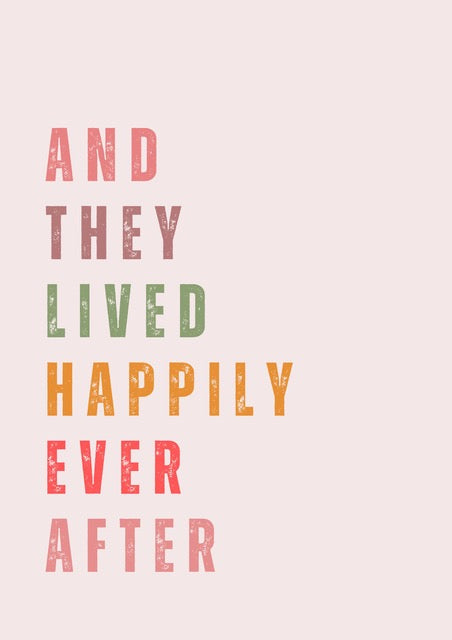 wedding print - happy print - gift for girlfriend