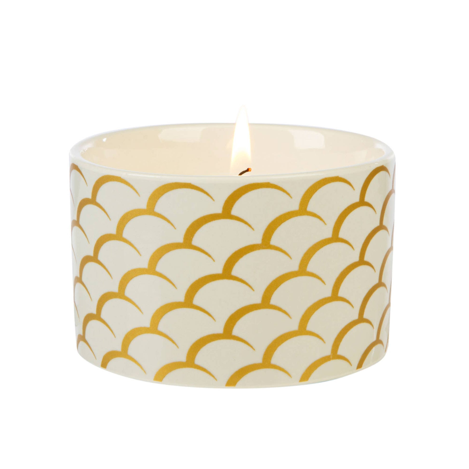 Fired Earth White Tea & Pomegranate Ceramic Candle