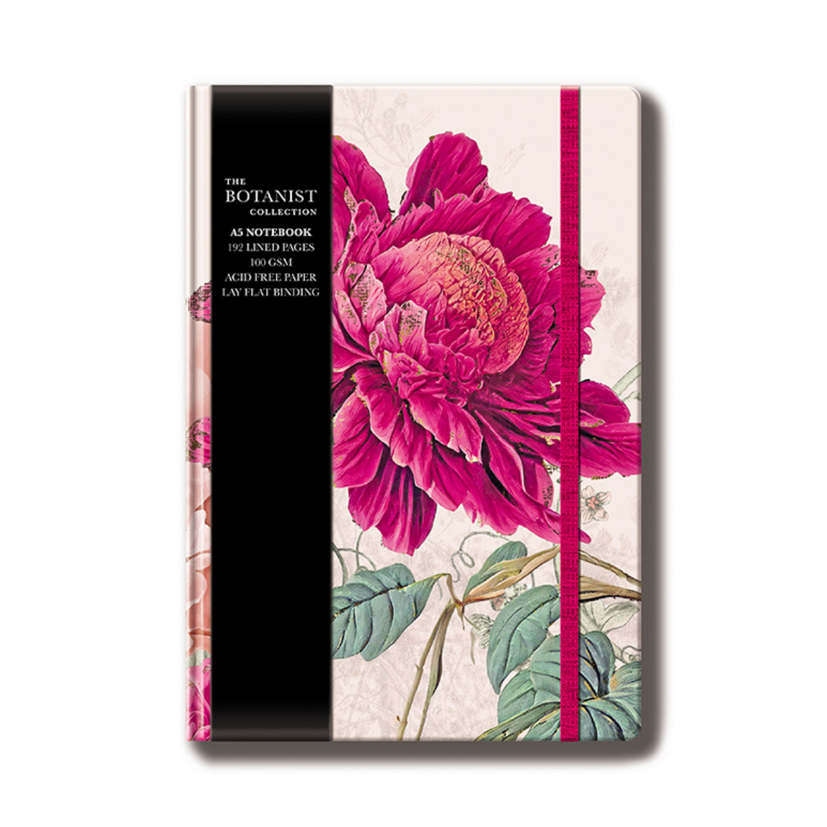 A5 Notebook Hardback Stationery Gift Paper Flowers Pink