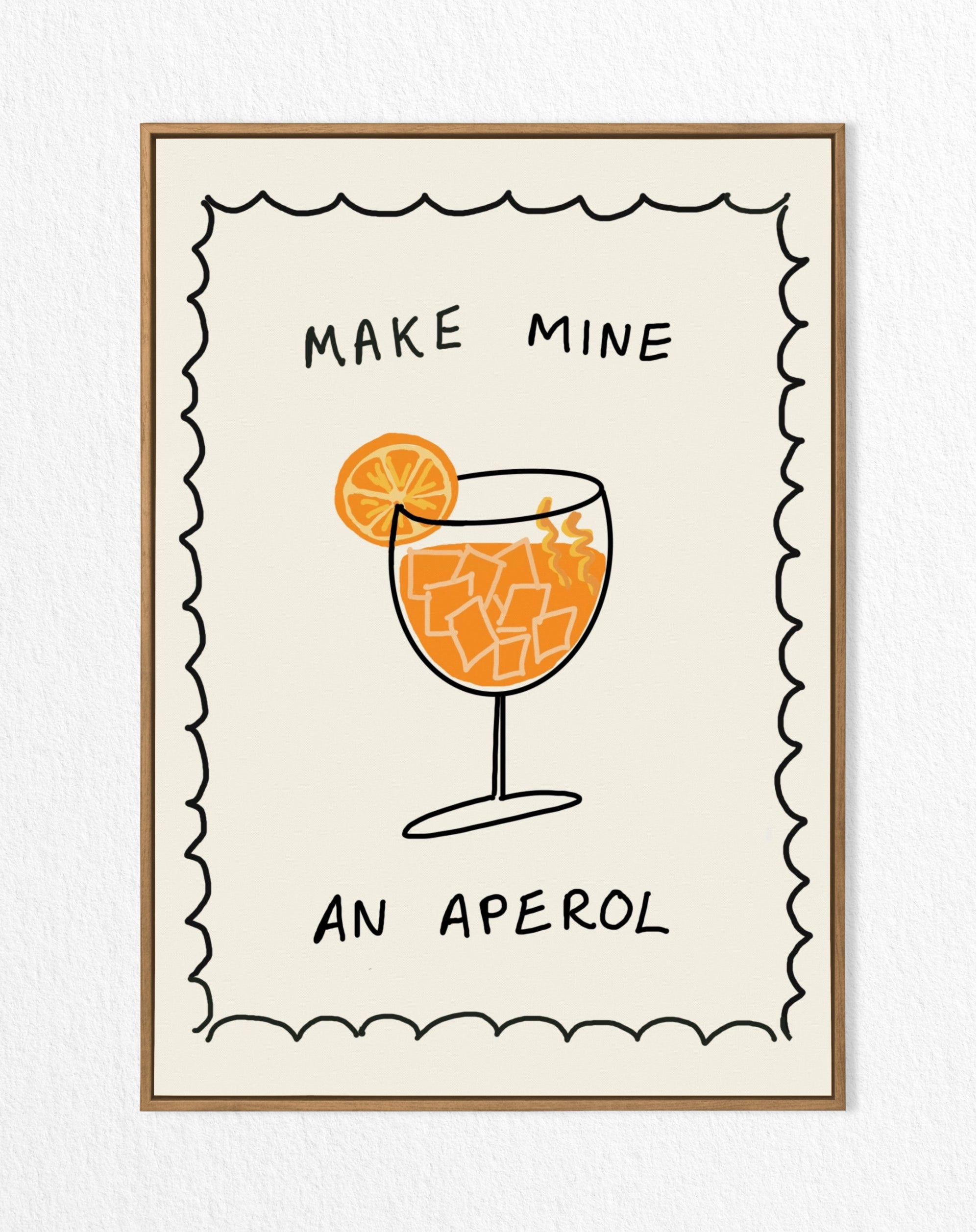 cocktail print make mine an aperol, gift for cocktail lover