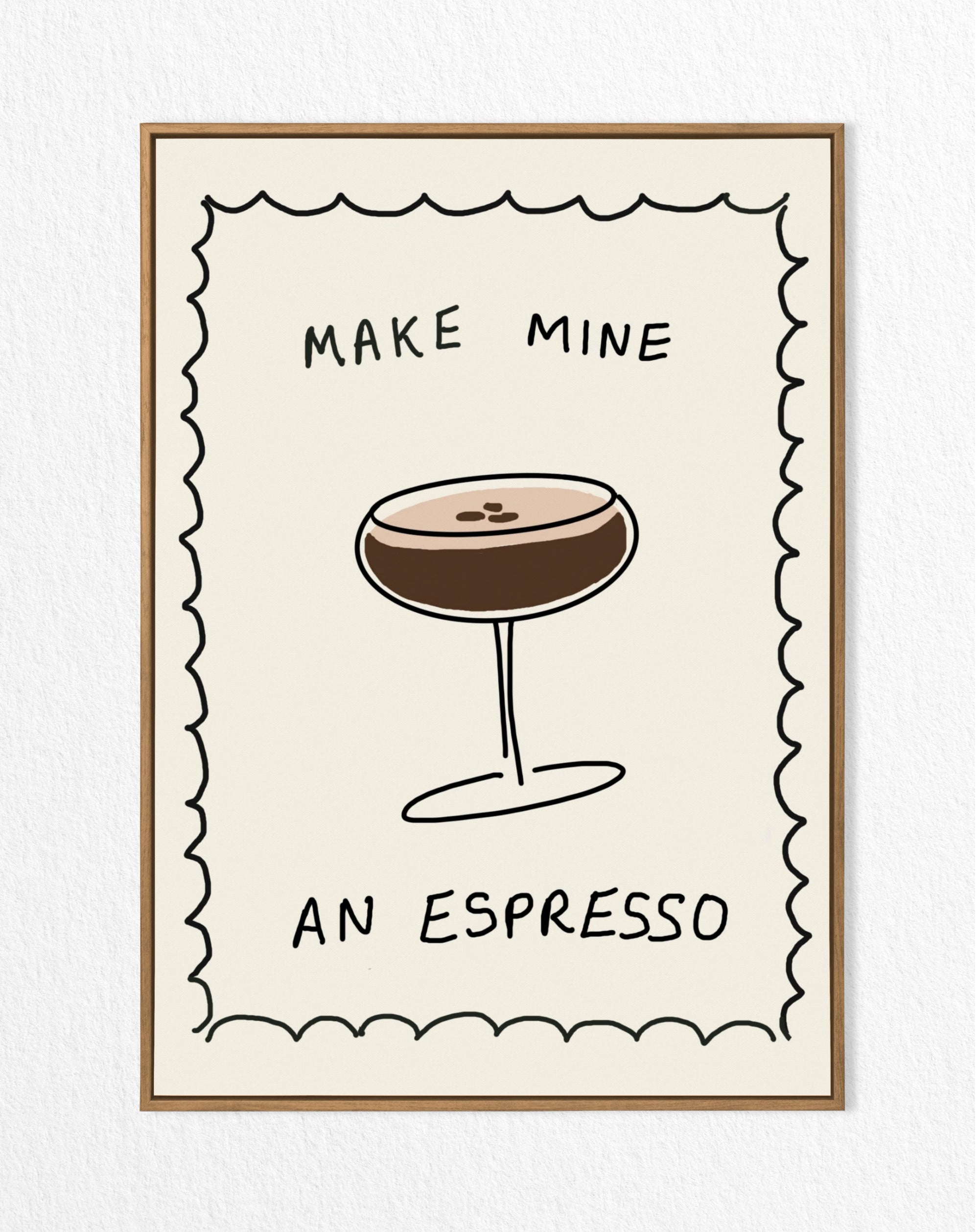 Make mine an espresso cocktail print, bar print, kitchen print