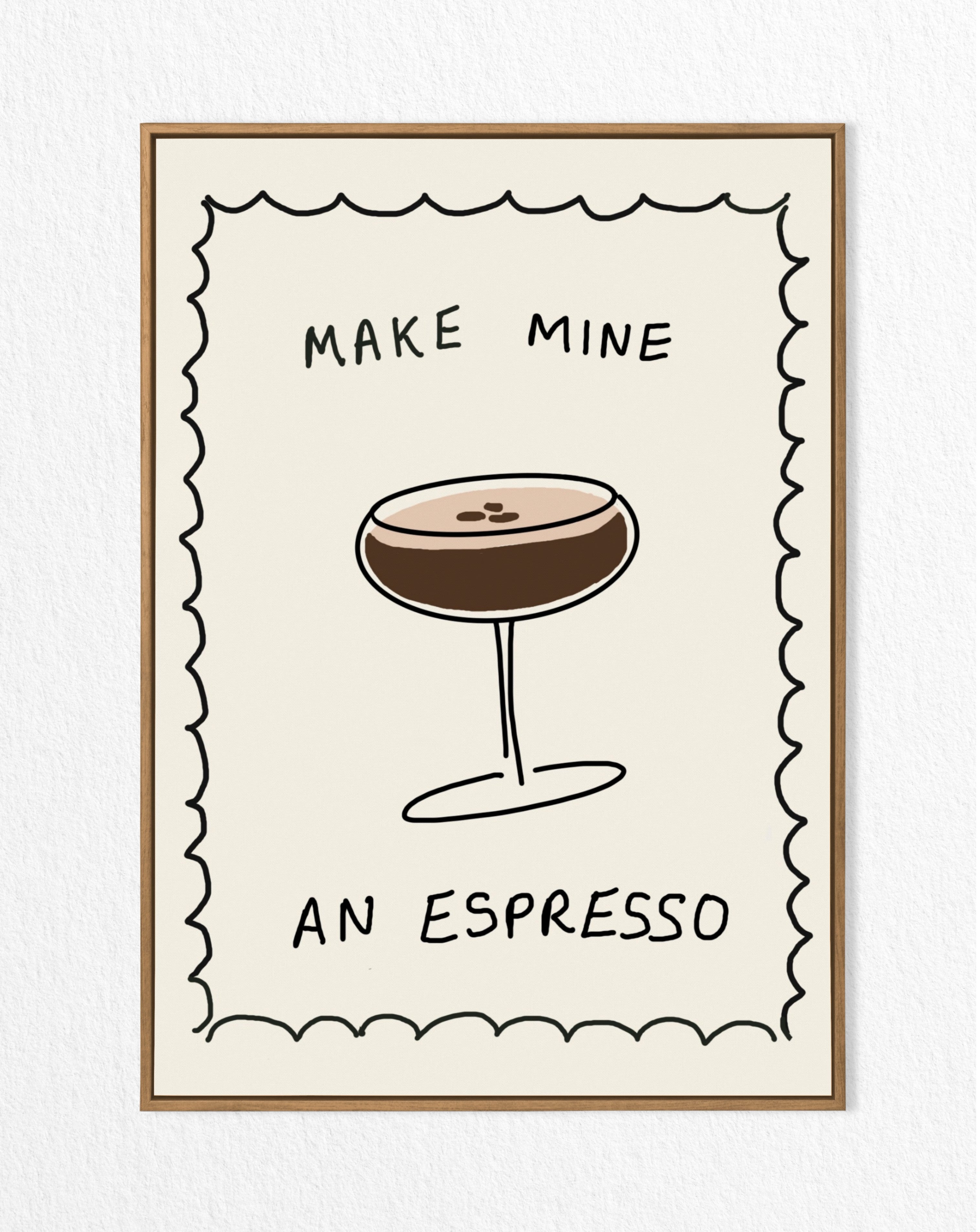 Make mine an espresso cocktail print, bar print, kitchen print