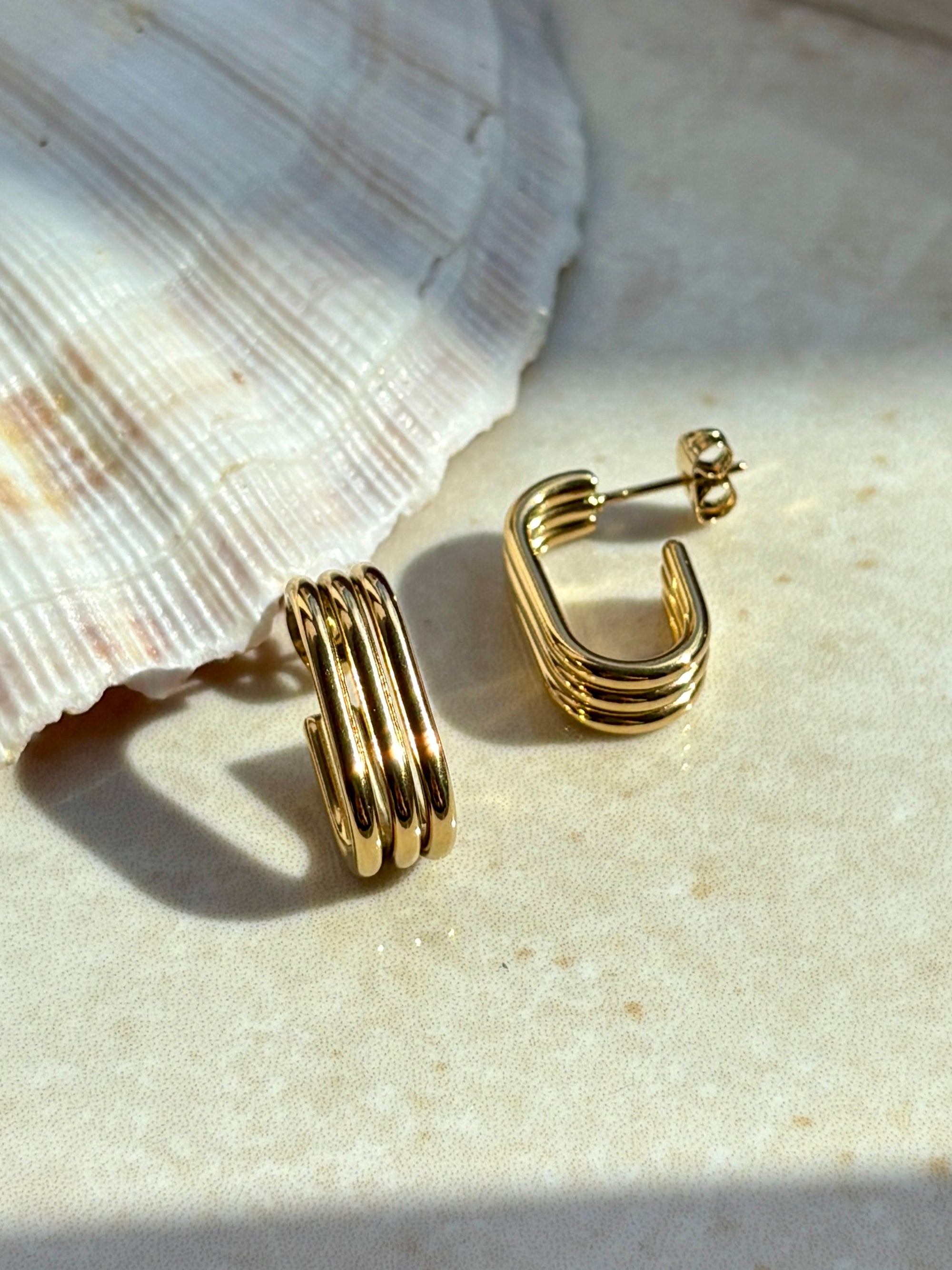 Ridged Hoop earrings