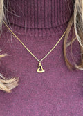 Tilted Heart Pendant Necklace