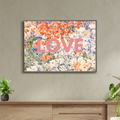 love wall print - floral wall print