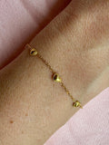 Spaced Heart Bracelet