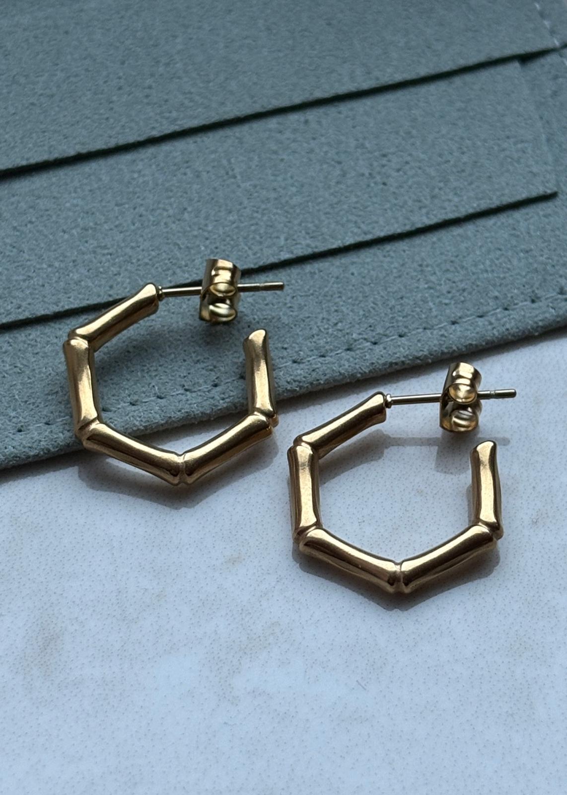 Bamboo Hoop Earrings