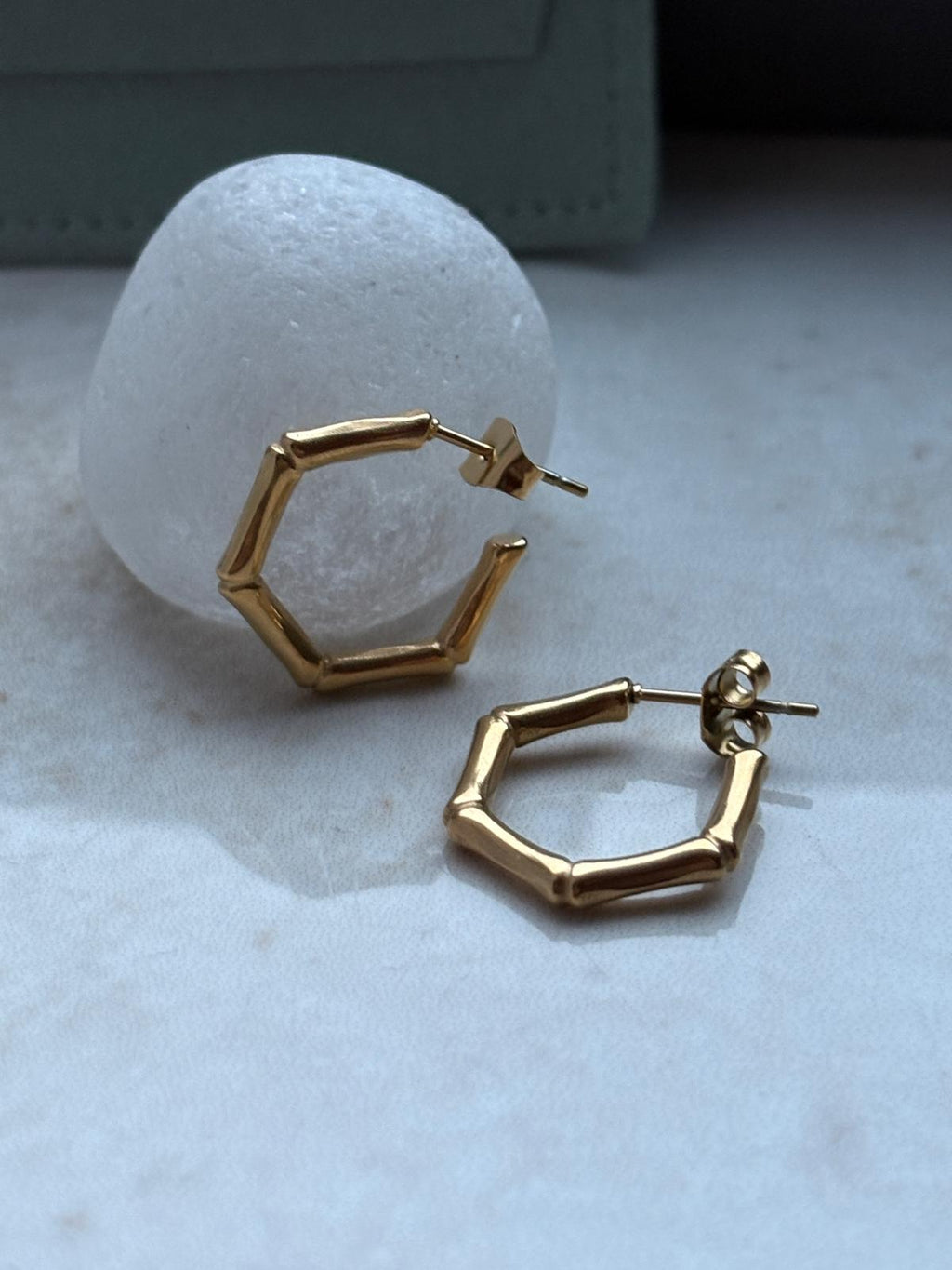 Bamboo Hoop Earrings