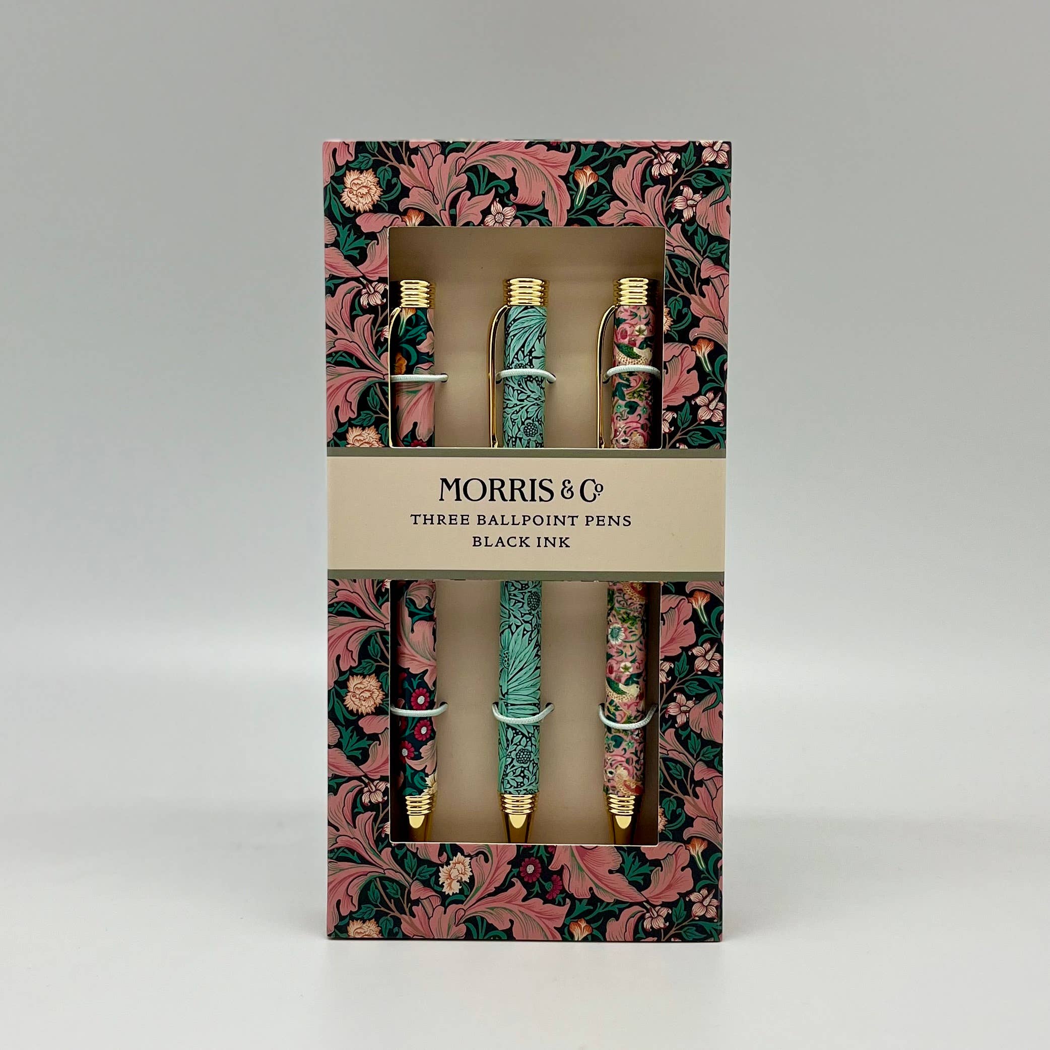 Morris & Co. three ballpoint pens set in decorative packaging 