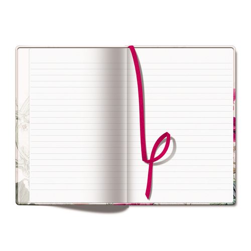 A5 Notebook Hardback Stationery Gift Paper Flowers Pink