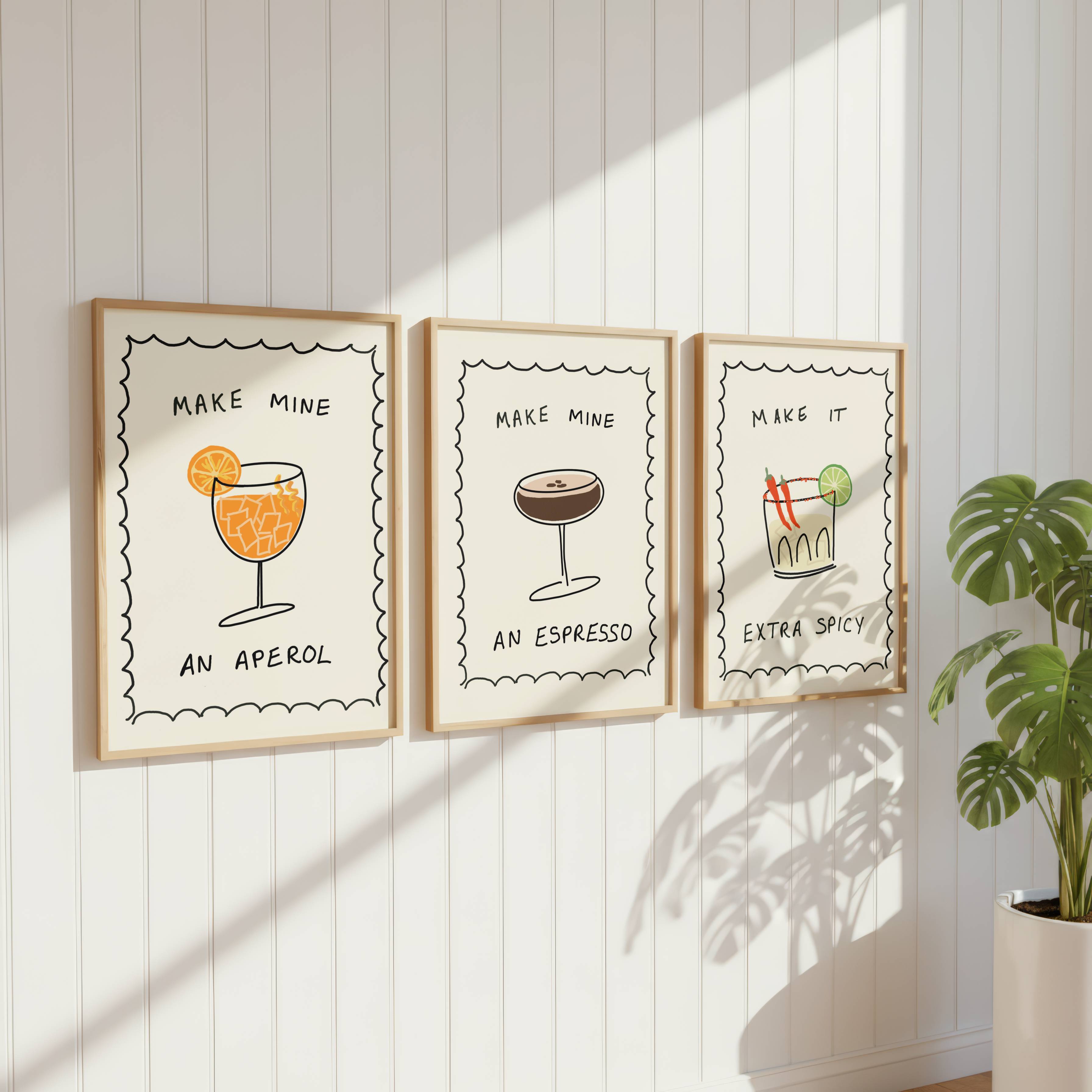 Make Mine an Espresso – Hand-Drawn Espresso Martini Cocktail Print