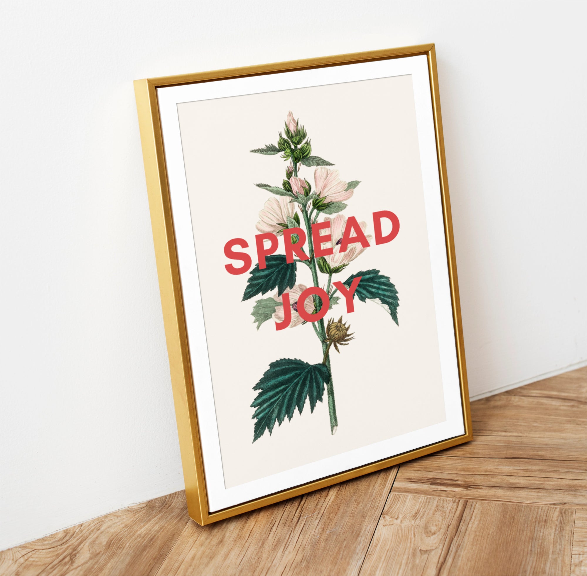 'Spread Joy' Vintage Flower Print