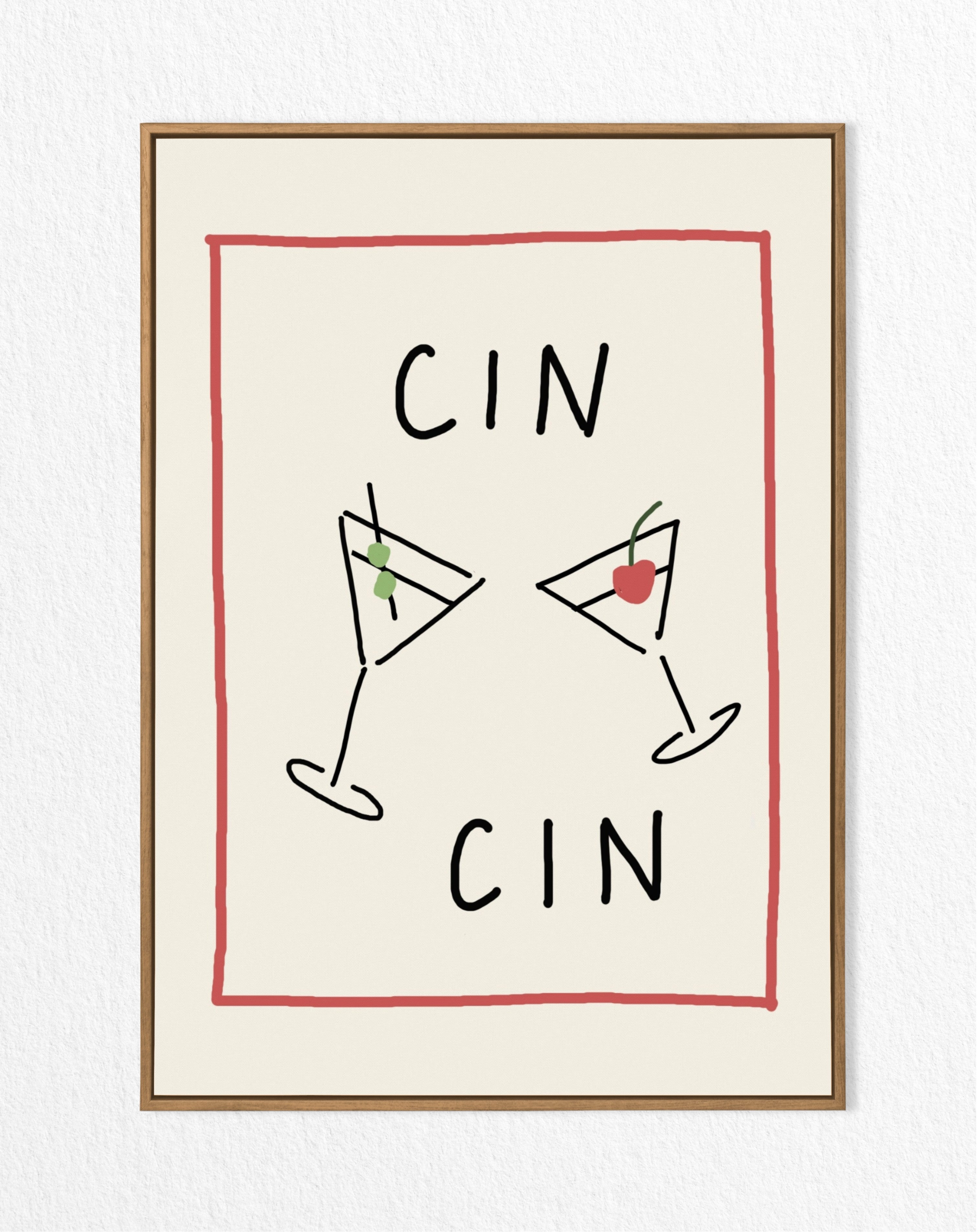 Cin Cin – Hand-Drawn Cocktail Illustration Print