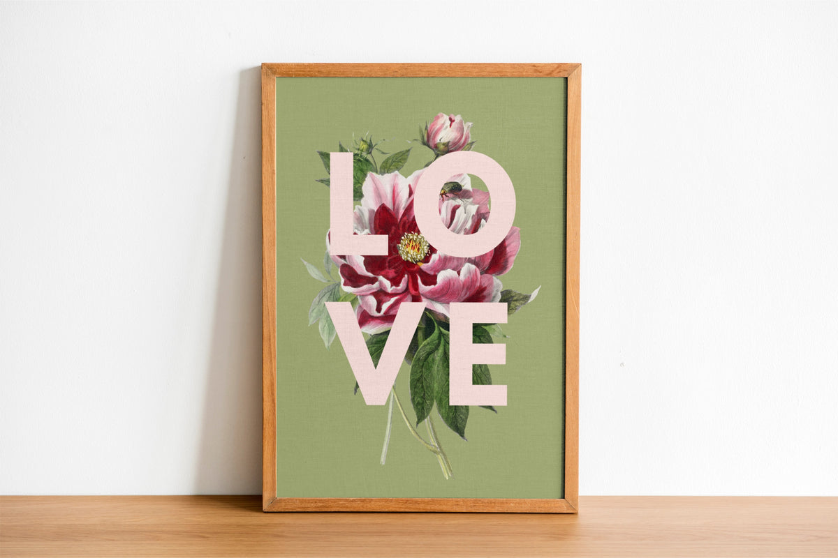 LOVE Floral Print