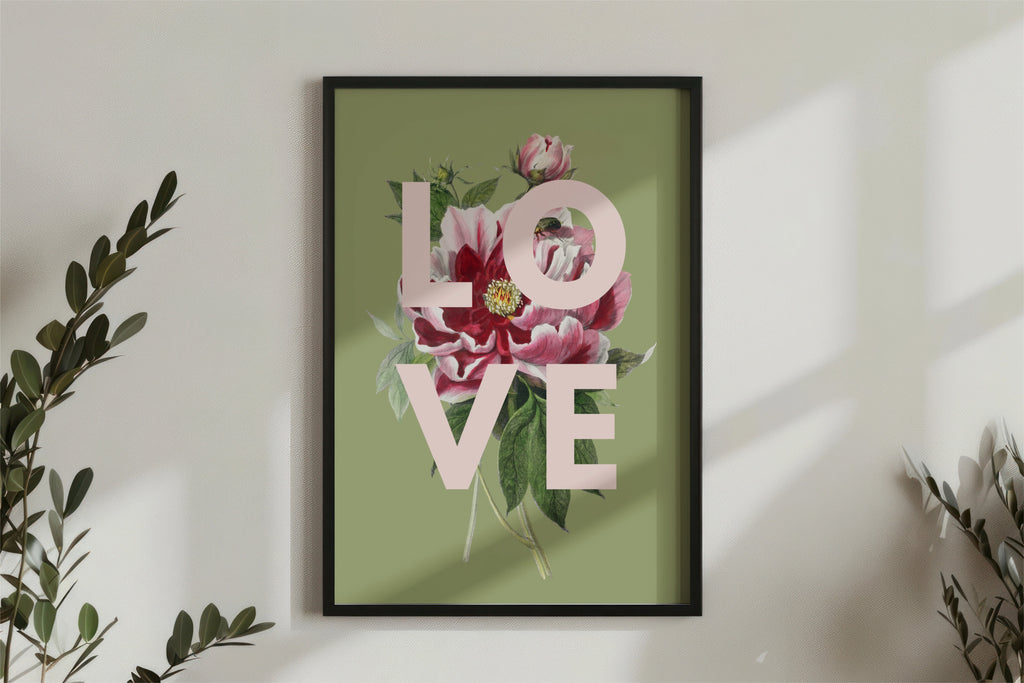 LOVE Floral Print