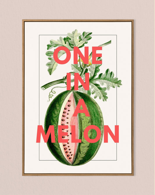 'One In A Melon' Vintage Watermelon Print