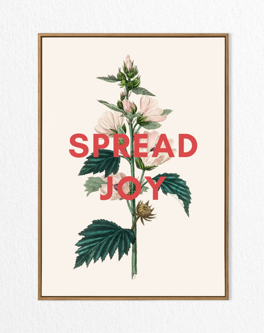 'Spread Joy' Vintage Flower Print