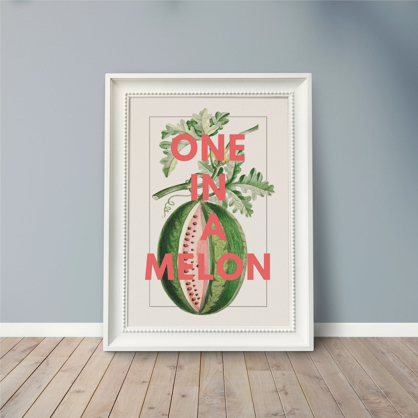 'One In A Melon' Vintage Watermelon Print