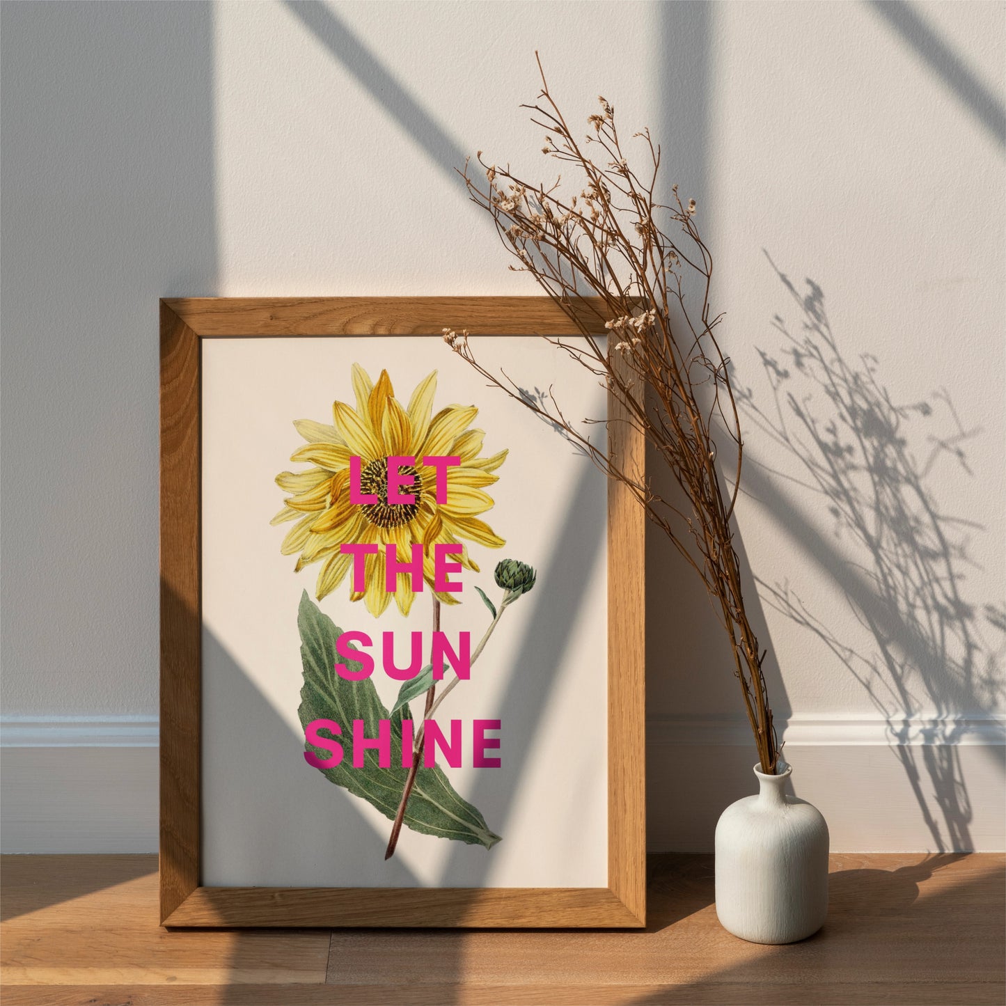 'Let the Sun Shine' Sunflower Print