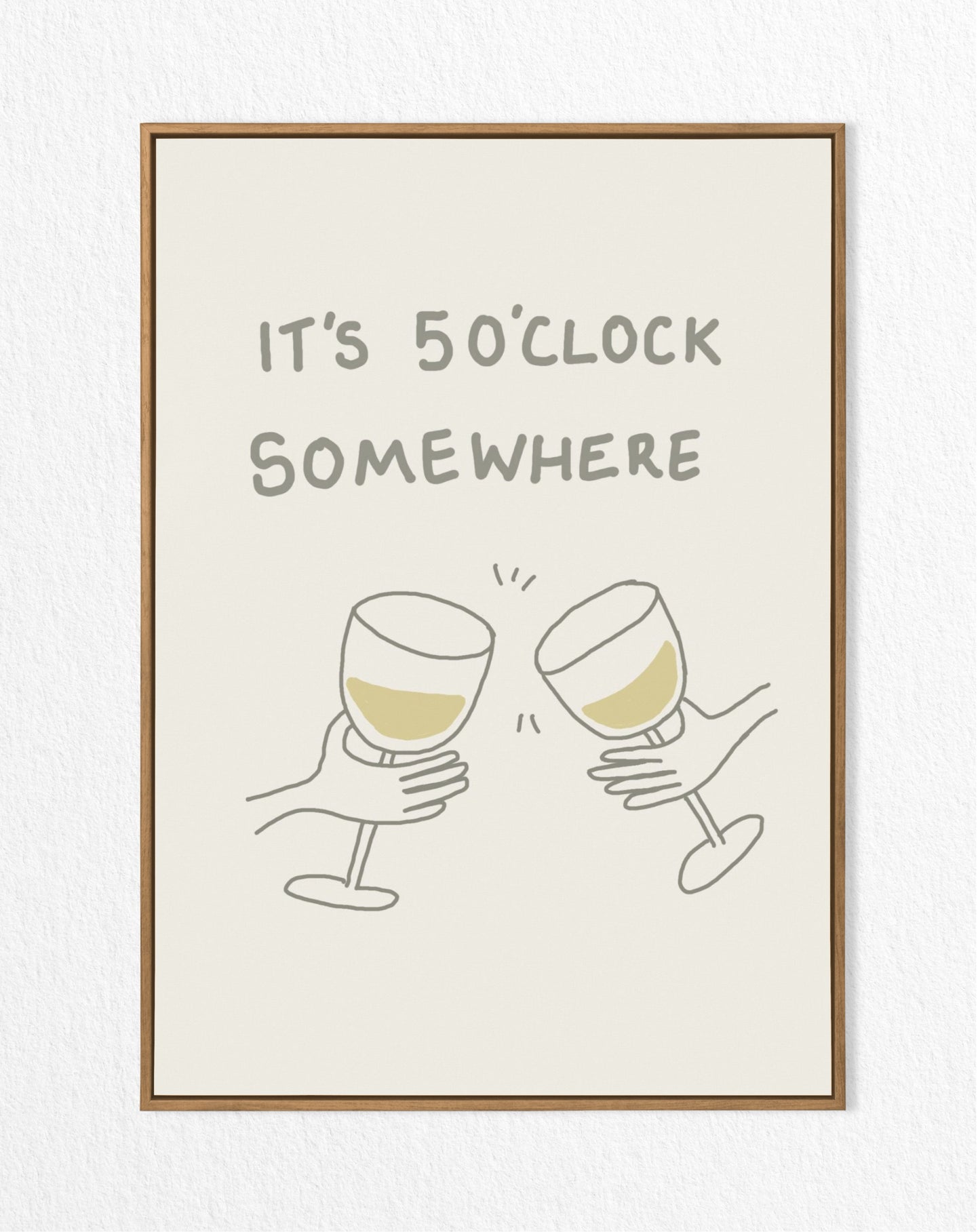 It's 5 o'clock Somewhere Wine Print