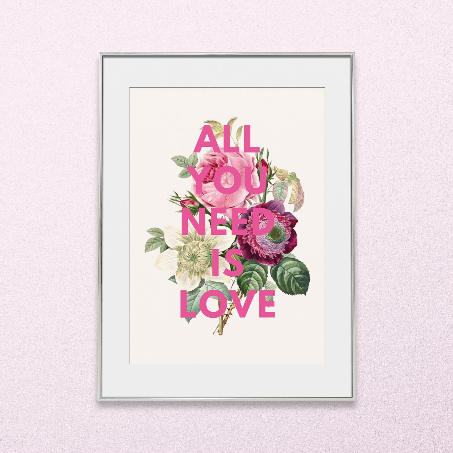 'All You Need Is Love' Flower Print