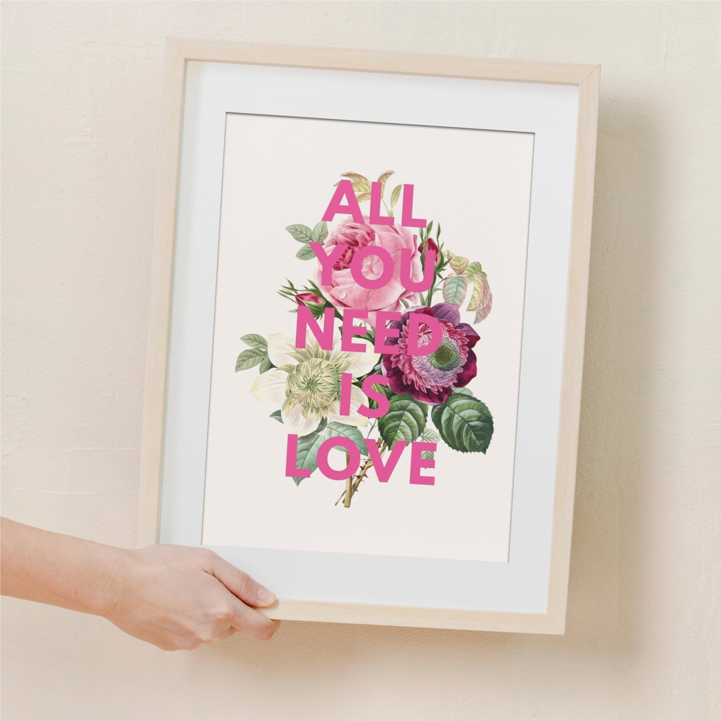 'All You Need Is Love' Flower Print