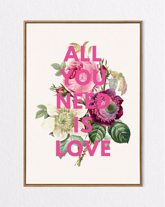 'All You Need Is Love' Flower Print