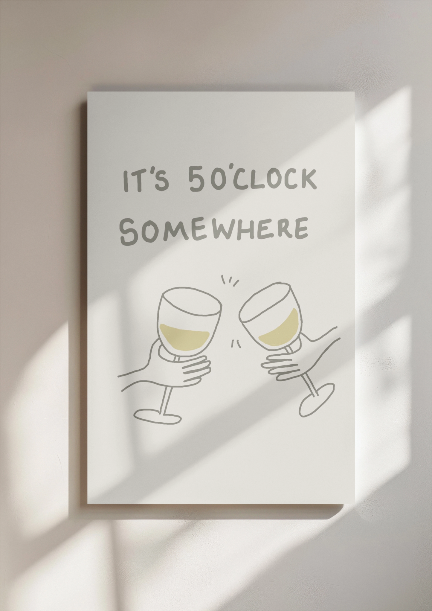 It's 5 o'clock Somewhere Wine Print