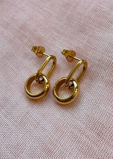 waterproof earrings tarnish free gold plated drop 
