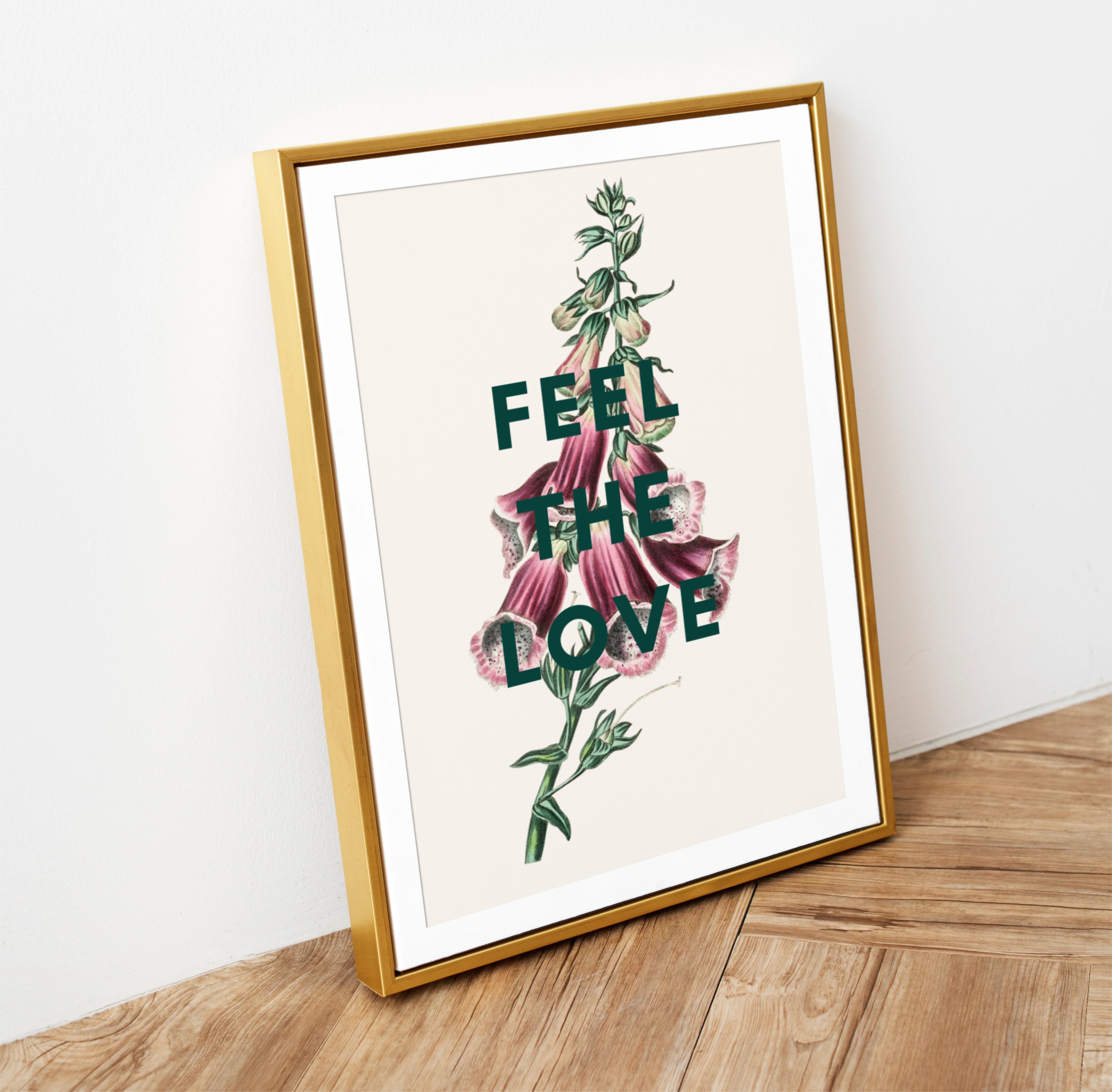 foxgloves - botanical print - vintage flowers - wall art