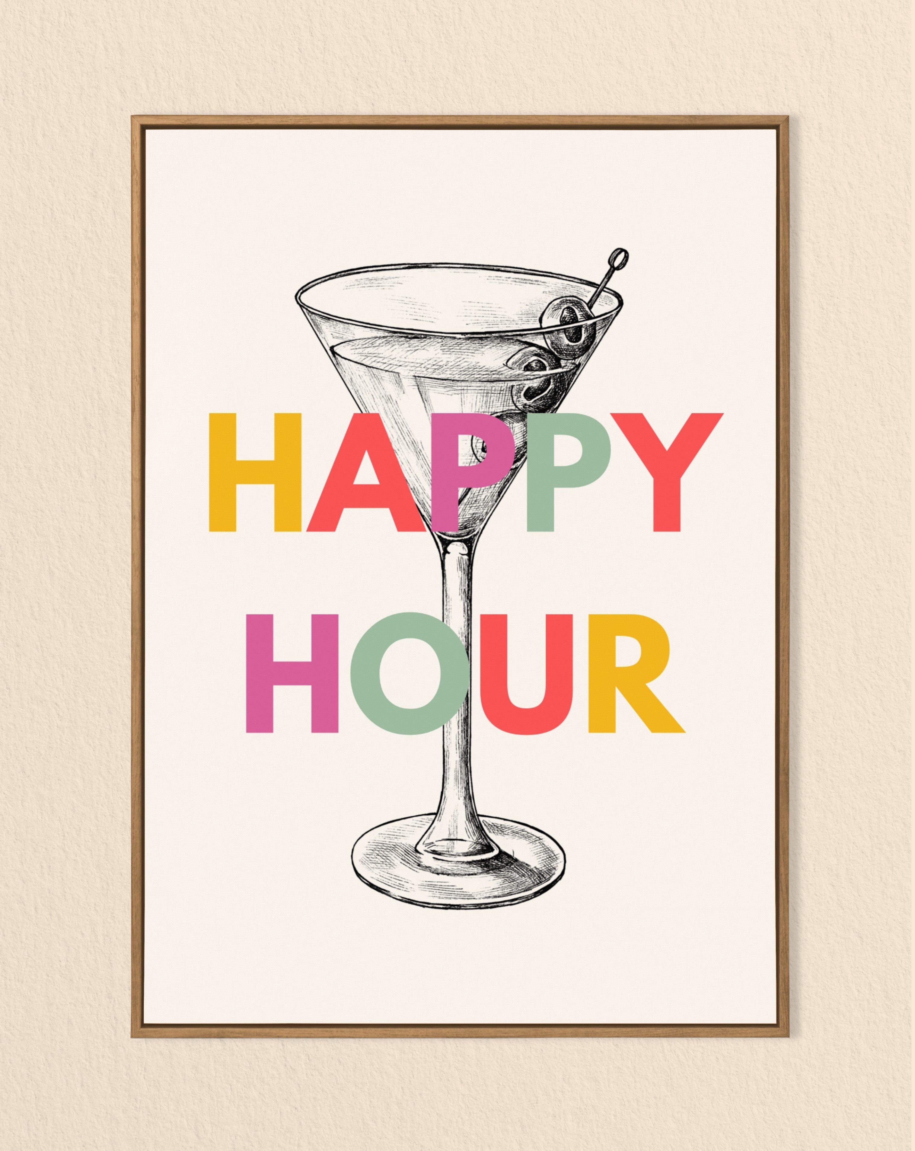 kitchen print - bar print - happy hour