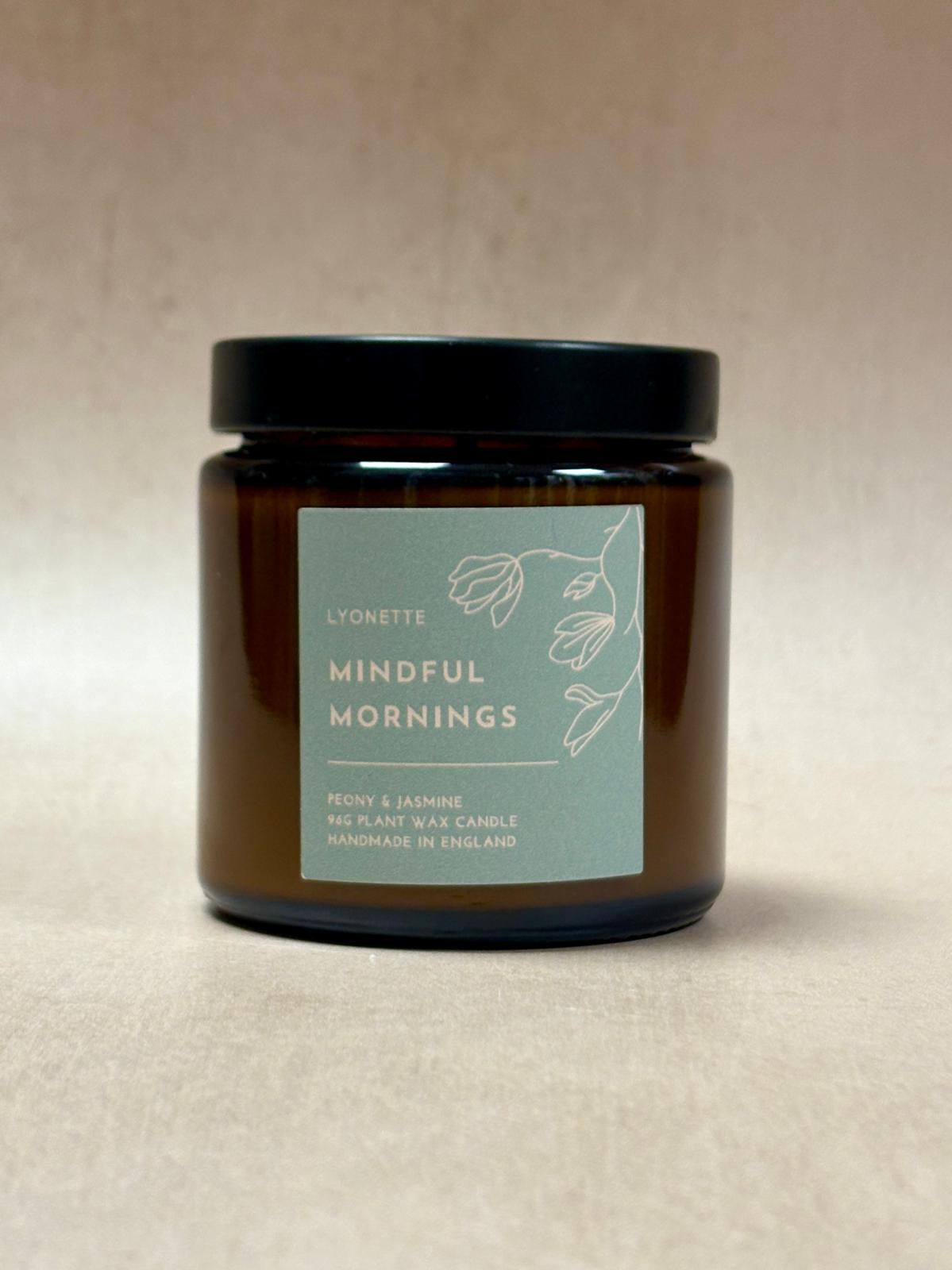Peony and Jasmine "Mindful Mornings" Plant Wax Candle