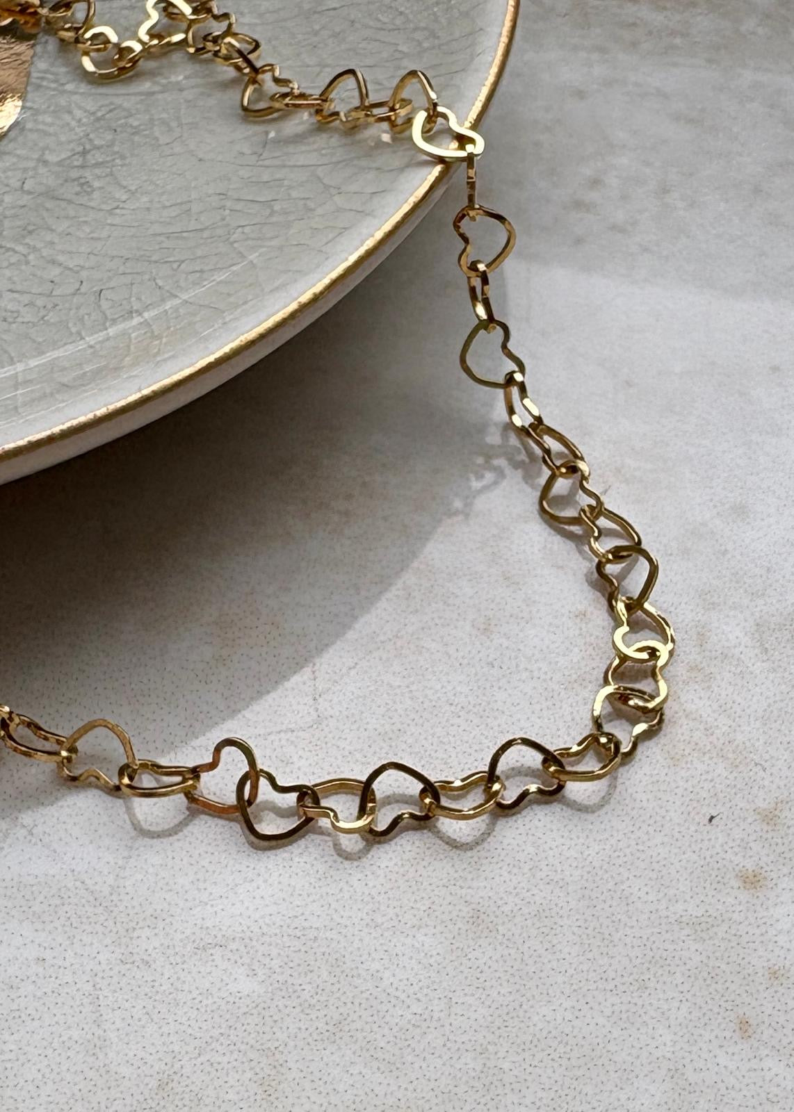 Delicate Link Open Heart Necklace