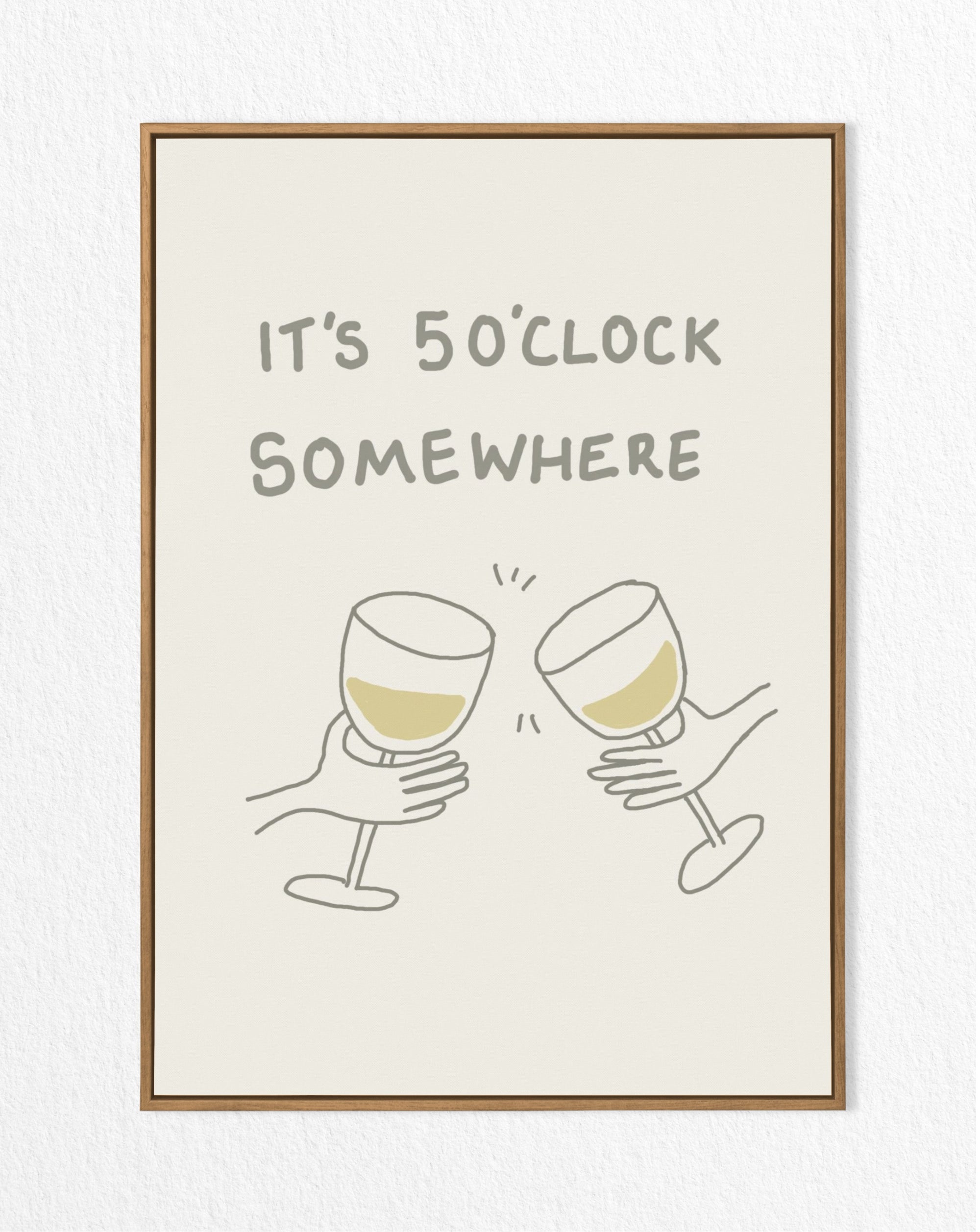 its 5 o'cloc somewhere - kitchen print - bar print