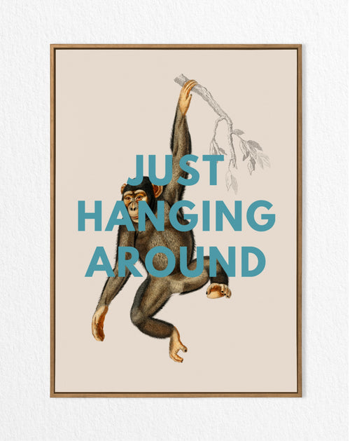 vintage monkey - nursery print - boys fun print