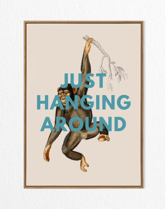 vintage monkey - nursery print - boys fun print