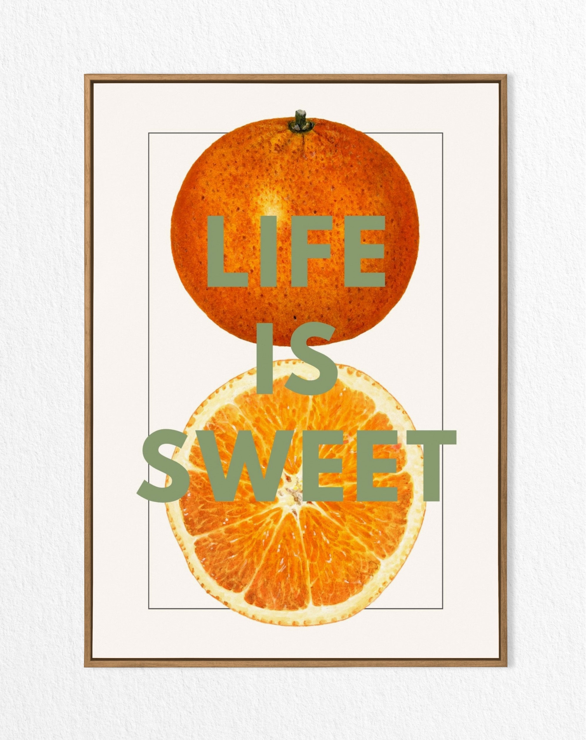 orange - food lover gift - kitchen print  - motivational words