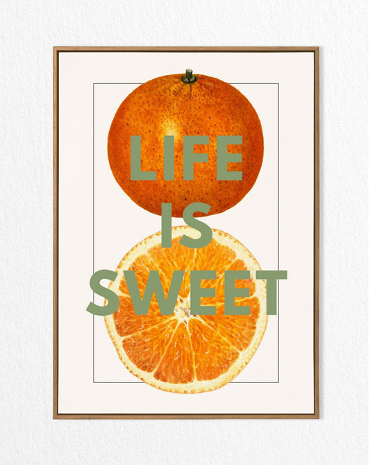 orange - food lover gift - kitchen print  - motivational words
