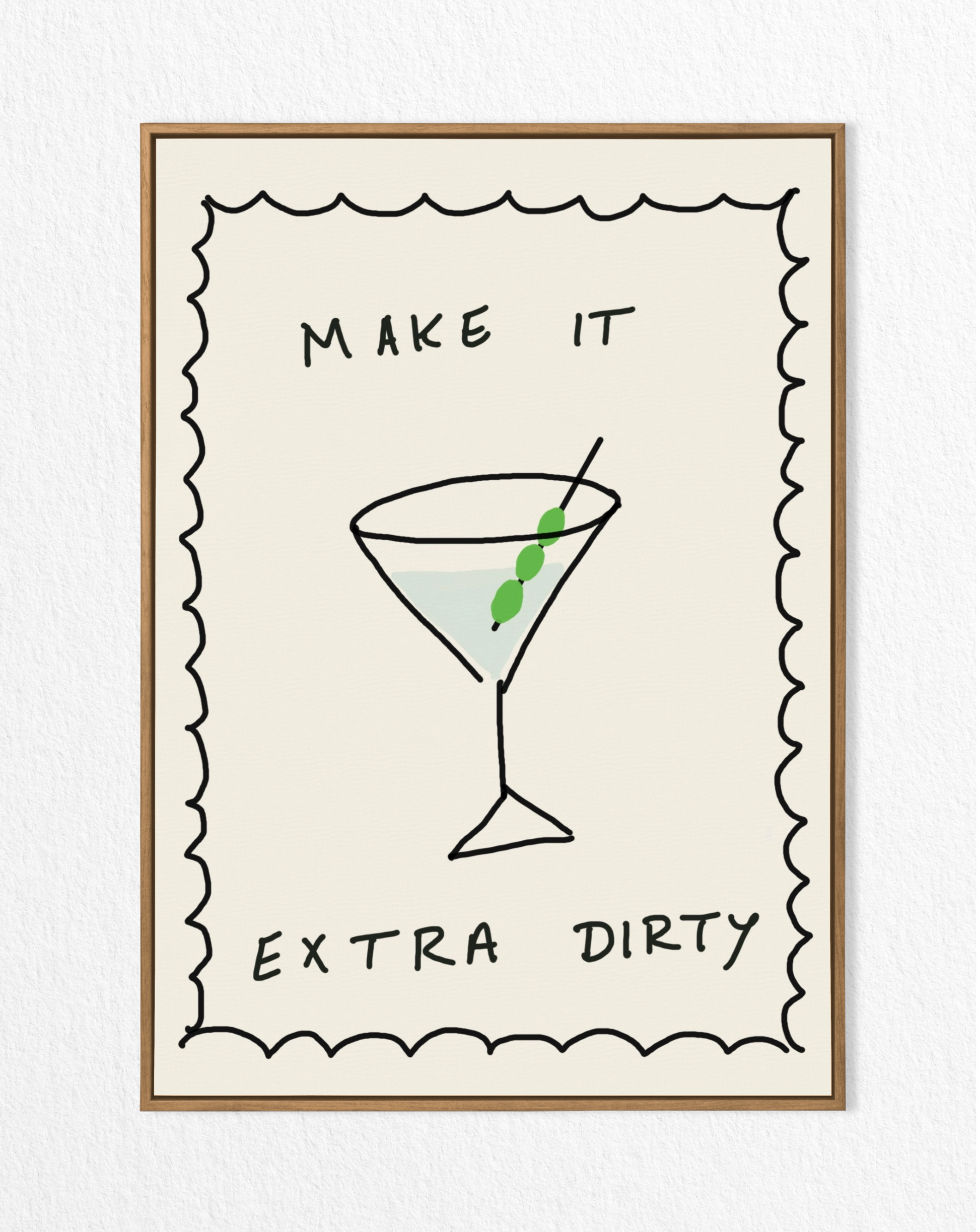 dirty martini with olives wall art