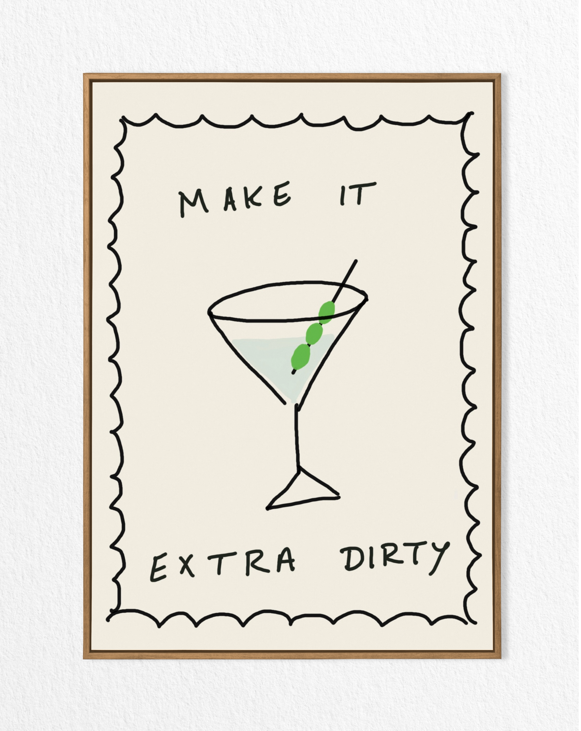 dirty martini with olives wall art