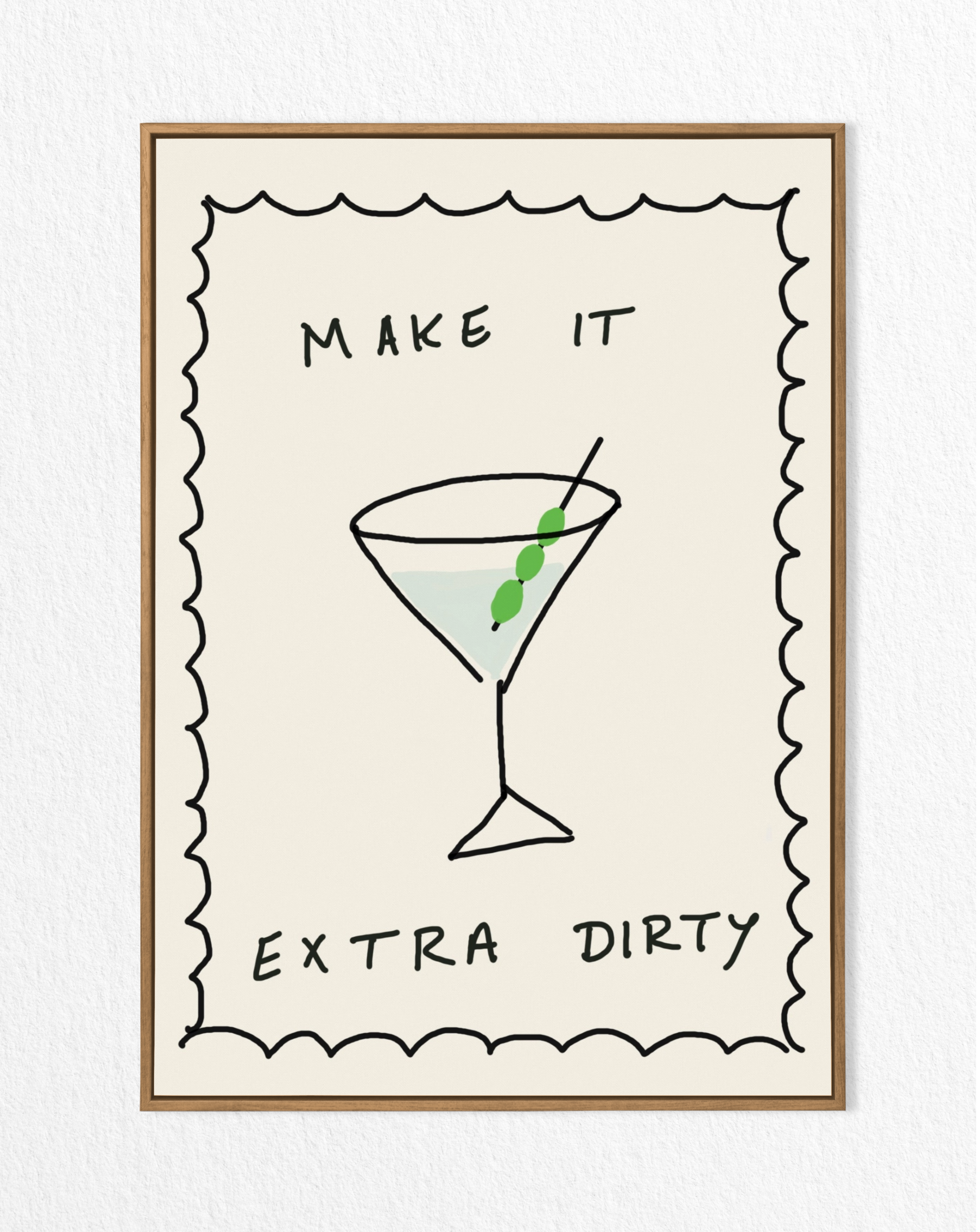 dirty martini with olives wall art