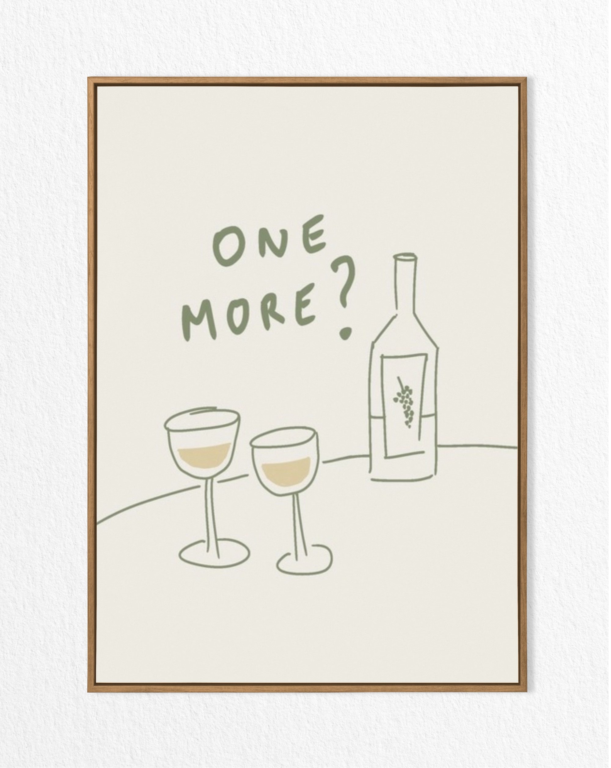 fun wine print - one more? print - bar print