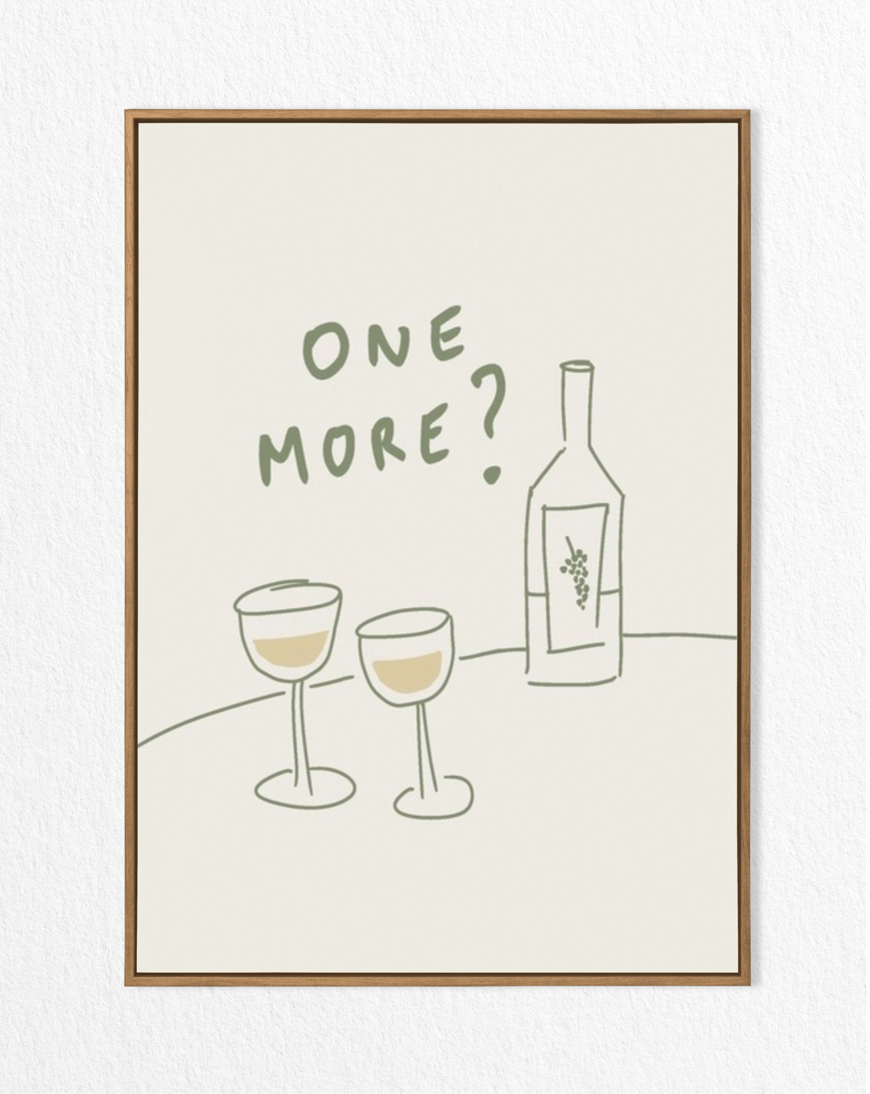 fun wine print - one more? print - bar print
