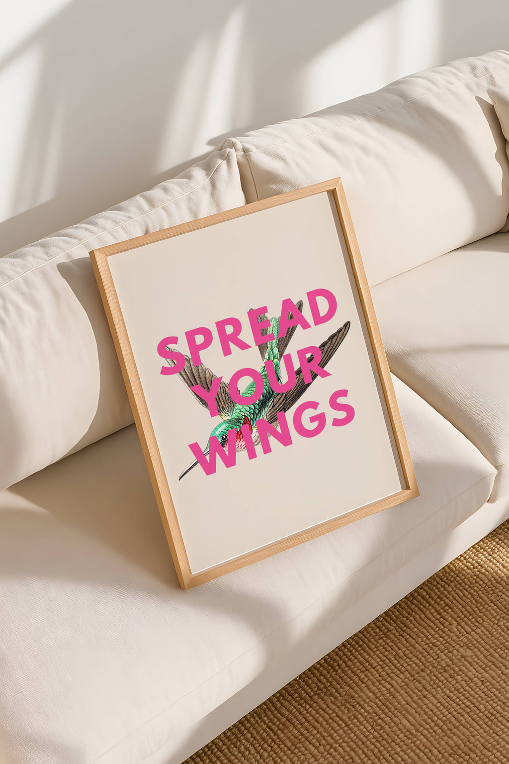 'Spread Your Wings' Vintage Hummingbird Illustration Print