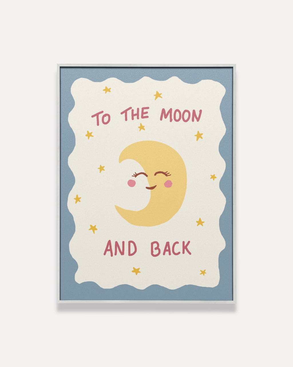 To the Moon and Back Hand Drawn Print