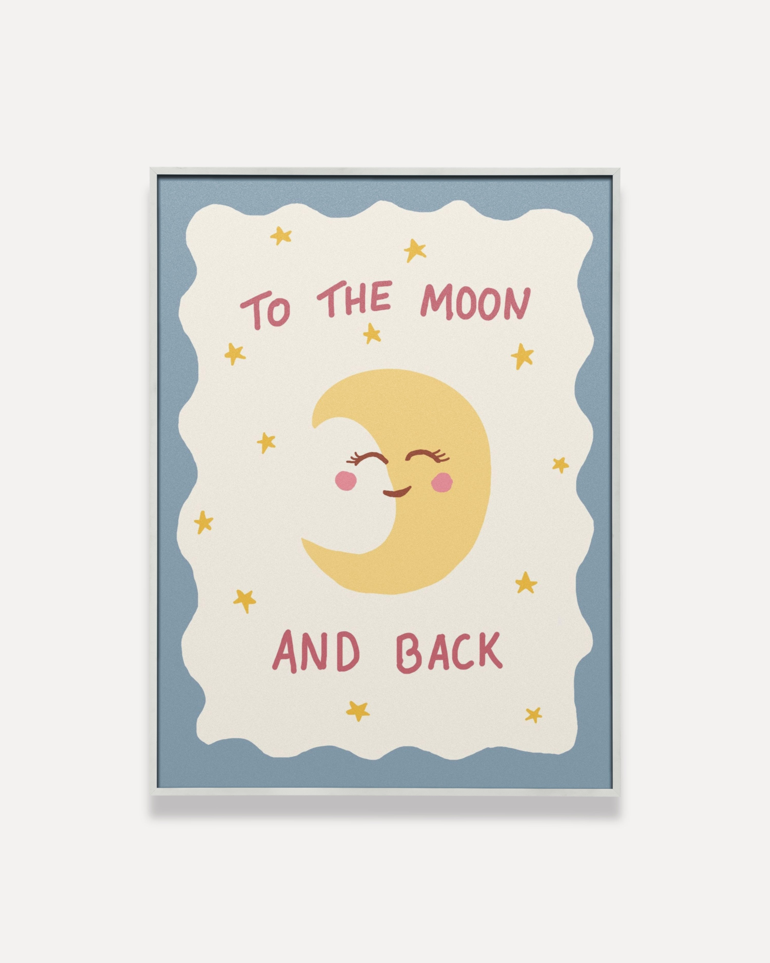 To the Moon and Back Hand Drawn Print