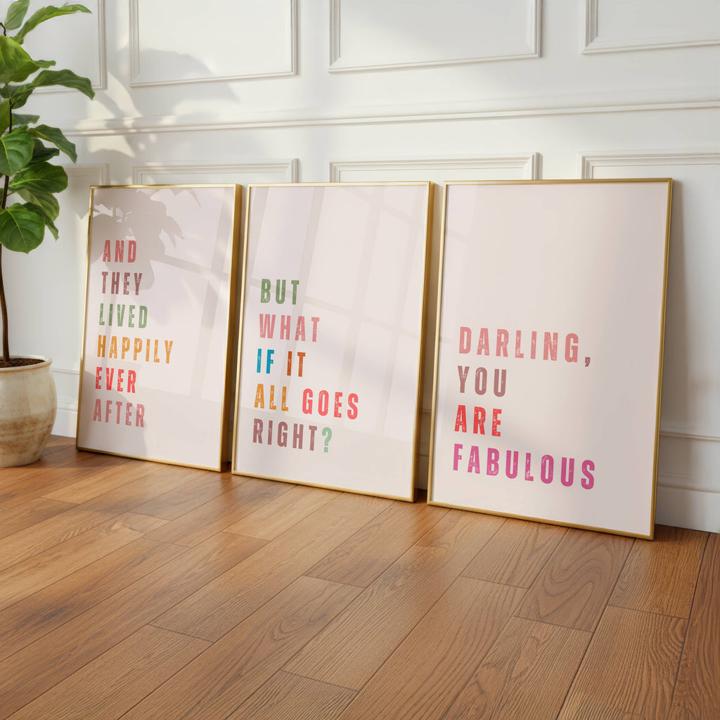 Darling, You Are Fabulous Typography Print